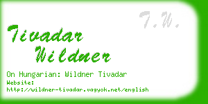 tivadar wildner business card